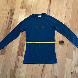 Gymshark Apollo Long-Sleeve T-shirt - Atlantic Blue - size Small (muscle fit)